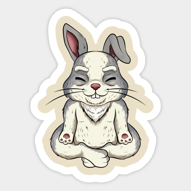 animal yoga rabbit cute and funny Sticker by the house of parodies